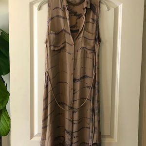 Raquel Allegra button down shirt dress with belt